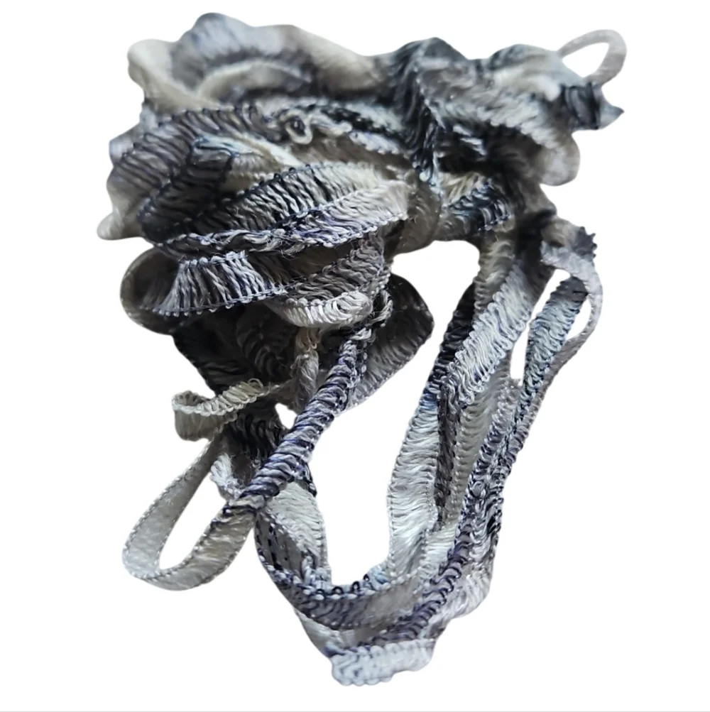 Handmade Tutu-Inspired Ballerina Knit Scrunchie Crochet gray New Hair Accessory